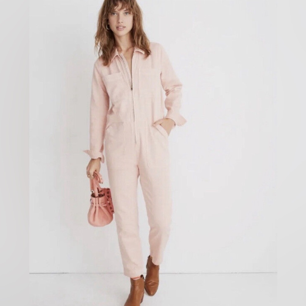 Madewell pink boiler suit